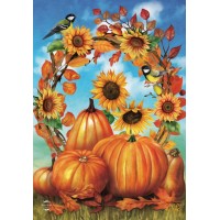 Autumn Wreath Still Life Fall House Flag 40 X 28 Briarwood Lane