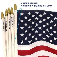 Giftexpress 24Pc 12X18 Inch Us Stick Flags Made In Usa Printed With Spear Tip July 4Th Memorial Day Us Hand Held Decorations