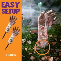 Joyin Halloween Zombie Arm Stakes Halloween Yard Groundbreaker Stakes For Halloween Outdoor Yard Decorations