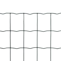 vidaXL Euro Fence Steel 82ft x 26ft Green 140590