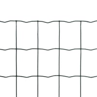 vidaXL Euro Fence Steel 82ft x 26ft Green 140578