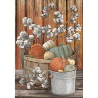 Pumpkins And Willows Autumn Fall House Flag 40 X 28 Briarwood Lane