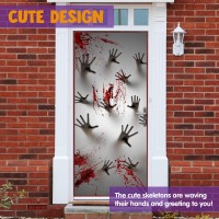 Joyin 3 Pcs 30 X72 Door Cover Covers Halloween Decorations Indoor Door Home Decor Haunted House Halloween Stickers Party Su