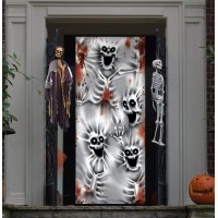 Joyin 30 X72 Door Cover Halloween Door Decor Decorations Indoor Creepy Haunted House Halloween Stickers Party Supplies Fav