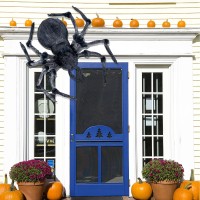 Joyin Halloween Outdoor Decorations Giant Spider 45 Large Spider Halloween Decor Outside Fake Spider For Haunted House Prop