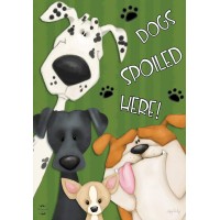 Spoiled Dogs Fall House Flag 40 X 28 Briarwood Lane