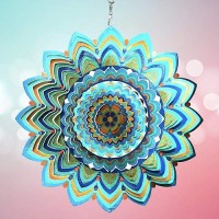 Hss Creation Wind Spinner Hanging Kinetic 19 Gauge 3D Metal With Swivel Hooks Sun Catcher For Outdoor Garden Decoration Handcra