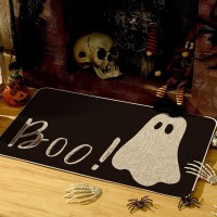 Artoid Mode Ghost Boo Decorative Doormat Seasonal Fall Halloween Holiday Lowprofile Floor Mat Switch Mat For Indoor Outdoor 17