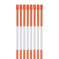 Yoheer Driveway Markers 50 Pcs Snow Stakes 516 Diameter Fiberglass Reflective Hivisibility Safety Orange Snow Poles With P