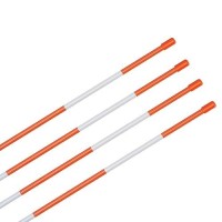 Yoheer Driveway Markers 50 Pcs Snow Stakes 516 Diameter Fiberglass Reflective Hivisibility Safety Orange Snow Poles With P