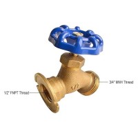 Hydro Master Brass Garden Valve 12 Fnpt X 34 Mnh Fit Most Garden Hoses