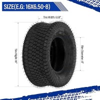 Partsdiyer 16X6508 Lawn Mower Tires 16X650X8 Tractor Turf Tire 16X6508 Nhs Tires 2Pr Ply Tubeless Set Of 2