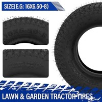 Partsdiyer 16X6508 Lawn Mower Tires 16X650X8 Tractor Turf Tire 16X6508 Nhs Tires 2Pr Ply Tubeless Set Of 2