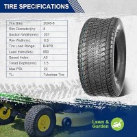 Maxauto 2Pcs 20X8-8 20X8X8 Lawn Mower Cart Turf Tires P332 4Pr Load Range B