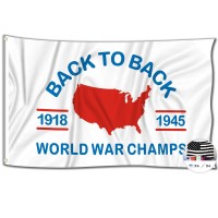 Probsin World War Champs Flag 3X5 Feet Back To Back Banner Funny Poster Uv Resistance Fading Durable Man Cave Wall Flag With B