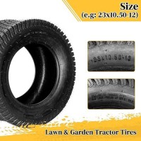 Partsdiyer 23X105012 Lawn Mower Turf Tires 6 Ply 23X105X12 Lawn Garden Tractor Golf Cart Tubeless Tires Pack Of 2