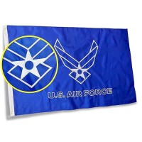 Us Air Force Flag 3X5 Ft Embroidered Moderate Outdoor Longest Lasting Oxford Nylon Canvas Header Quadruple Stitched Fly Ends Un