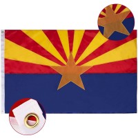 Flagburg Arizona State Flag 3X5 Ft Az State Flags With Embroidered Star Heavy Duty Outdoor Nylon Sewn Stripes Not Print Ca