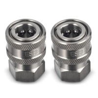 14 Quick Connect Fittings By Essential Washer Set Of 2 14 Inch Female Stainless Steel Pressure Washer Quick Connect Fittin