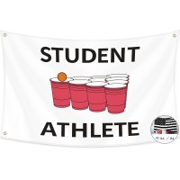 Probsin Student Athlete Flag 3X5 Ft Pong Banner Funny Poster Cool Tapestry Man Cave Wall Decor For College Dorm Room Decoration