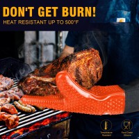 Walfos Grilling Gloves Heat Resistant Silicone Oven Mitt Premium Nonslip Silicone Internal Protective Cotton Layer Waterpro