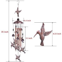 Garden Hummingbird Wind Chimes Outdoor Decor With 4 Tubes 6 Bells 7 Hummingbirds Mobile Romantic Wind Catcher Hummingbird Win