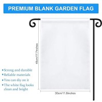 Blank Sublimation Garden Flag Diy Lawn Garden Flags Polyester Banners Flag For Indoor Outdoor Courtyard Decoration  11.8 X 17.7 Inches (20 Pieces)