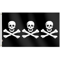 Pirate Christopher Condent Flag 3X5 Ft Large Moderateoutdoor Indoor Both Sides Heavy Duty100D Polyester Canvas Header And Dou