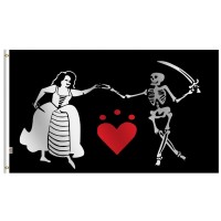 Pirate Back From The Dead Red Flag 3X5 Ft Large Moderateoutdoor Indoor Both Sides Heavy Duty100D Polyester Canvas Header And