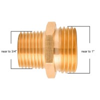 M Mingle Garden Hose Adapter 34 Inch Ght To 12 Inch Npt Double Male And Female Brass Connector With Extra 8 Washers