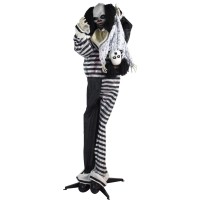 Haunted Hill Farm Lifesize Animatronic Scary Talking Clown With Doll And Motion And Touch Activated Lights And Sounds Battery