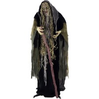 Haunted Hill Farm Lifesize Poseable Scary Talking Swamp Witch With Touch Activated Lights And Sound Batteryoperated Indoor Or