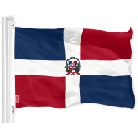 G128 Dominican Republic Flag 3X5 Ft Liteweave Pro Series Printed 150D Polyester Country Flag Indooroutdoor Vibrant Colo