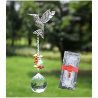 Rosleanny Crystal Garden Suncatcher Hanging Crystals Ornament For Window Rainbow Maker Prisms Home Decor Gift Boxed Sun Catcher