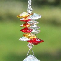 Rosleanny Crystal Garden Suncatcher Hanging Crystals Ornament For Window Rainbow Maker Prisms Home Decor Gift Boxed Sun Catcher