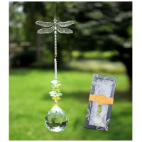 Rosleanny Crystal Garden Suncatcher Hanging Crystals Ornament For Window Rainbow Maker Prisms Home Decor Gift Boxed Sun Catcher