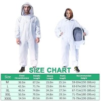 Professional Bee Suit For Men Women  Beekeeping Suit Beekeeper Suit With Glove &Ventilated Hood  Multi-Size Bee Outfit For Backyard And Bee Keeper