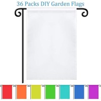 Blank Sublimation Garden Flag Diy Lawn Garden Flags Polyester Banners Flag For Indoor Outdoor Courtyard Decoration  11.8 X 17.7 Inches (36 Pieces)