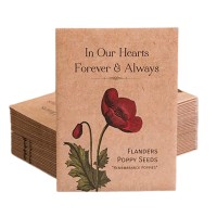 Bentley Seed Co Celebration Of Life Funeral Favors For Guests Nongmo Noncoated Flanders Poppy Seed Packets In Our Hearts