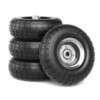 4103504 Tire And Wheel Flat Free 10 Inch Solid Rubber Tire With 58 Axle Bore Hole And Double Sealed Bearings For Dolly