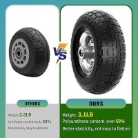 4103504 Tire And Wheel Flat Free 10 Inch Solid Rubber Tire With 58 Axle Bore Hole And Double Sealed Bearings For Dolly