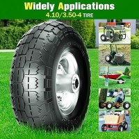 4103504 Tire And Wheel Flat Free 10 Inch Solid Rubber Tire With 58 Axle Bore Hole And Double Sealed Bearings For Dolly