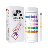 Bosike 6 In 1 Water Hot Tub Swimming Pool Spa Test Strips Kit 125 Strips Water Tester Strips For Total Hardness Free Chl