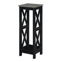 Convenience Concepts Oxford Plant Stand Tall Cement Black