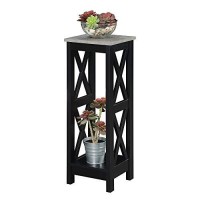 Convenience Concepts Oxford Plant Stand Tall Cement Black