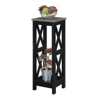 Convenience Concepts Oxford Plant Stand Tall Cement Black