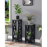 Convenience Concepts Oxford Plant Stand Tall Cement Black