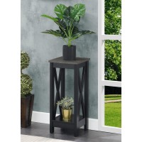 Convenience Concepts Oxford Plant Stand Cement Black