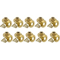 Poolzilla Pool Safety Cover Brass Anchor With Collar For Wood Decks 10 Pack Universal Fit