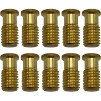 Poolzilla 10 Pack Pool Safety Cover Threaded Brass Insert Screw Bolt For Anchor